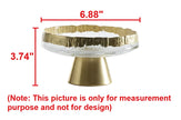 Golden Glass Top Fruit Bowl Stand / Ruchi