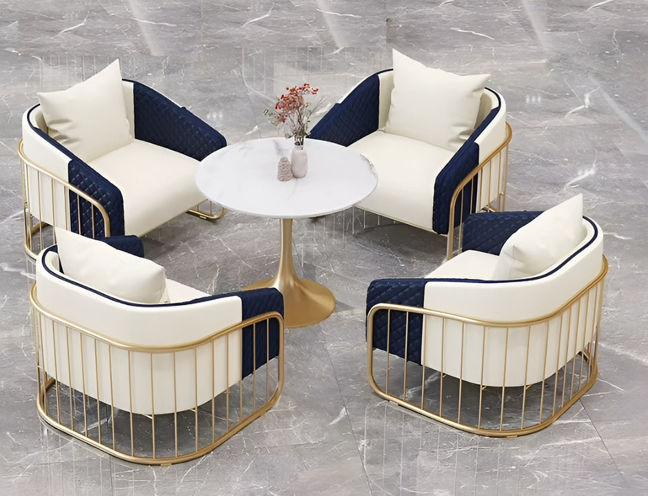 2 Piece Leather Accent Chairs For Living Room / Ruchi 