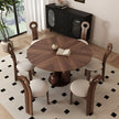 Round Wooden Dining Table with 4 Chairs / Ruchi