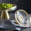 Golden Glass Top Fruit Bowl Stand / Ruchi