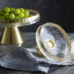 Golden Glass Top Fruit Bowl Stand / Ruchi