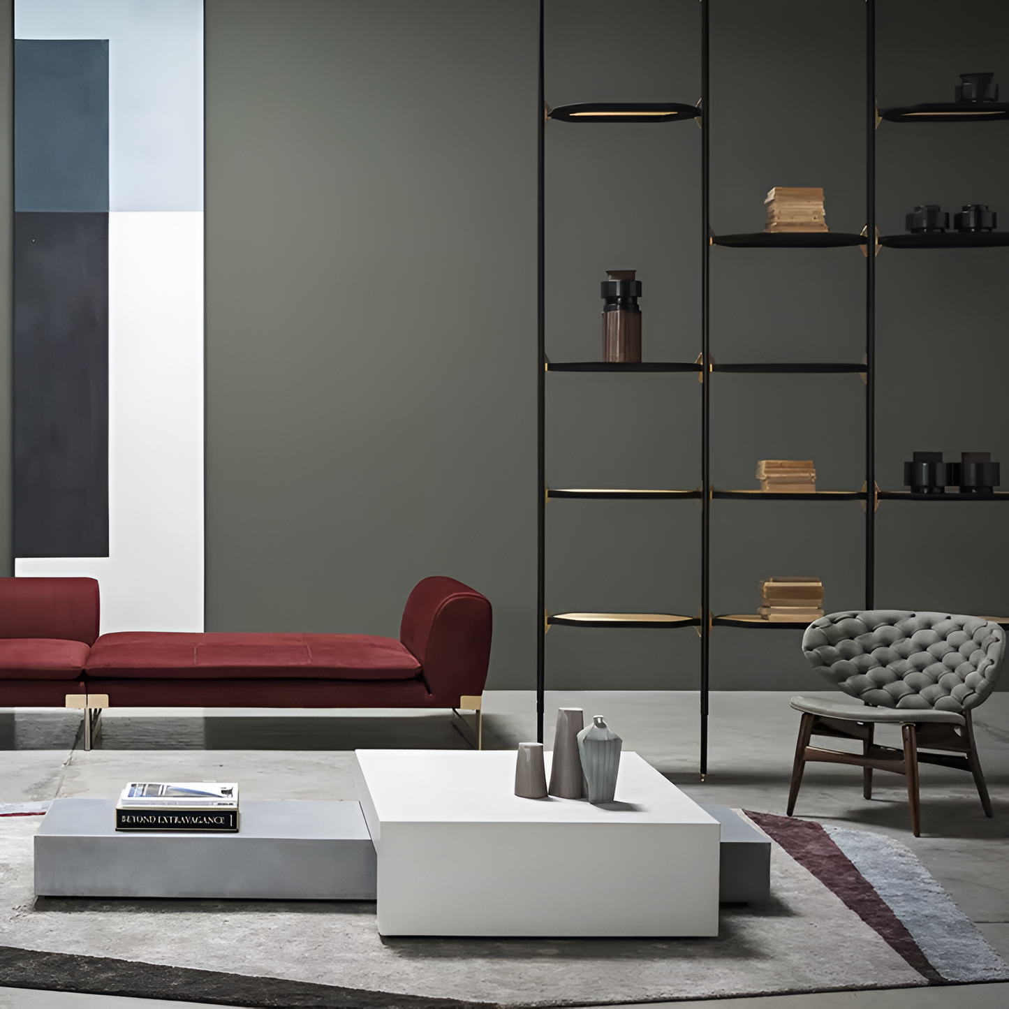 Modern L-Shaped Velvet Sectional Sofa   / Ruchi