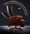 Modern Reclining Leather Office Chair With Footrest / Ruchi