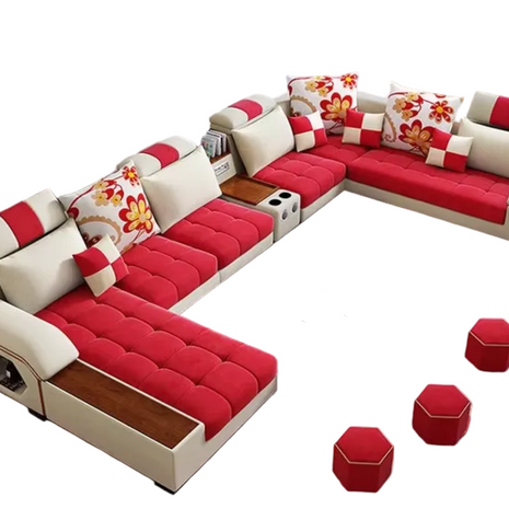 Modern Multifunctional Fabric Sectional Sofa / Ruchi