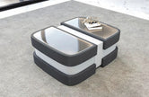 Extendable Glass Top Leather Coffee Table / Ruchi