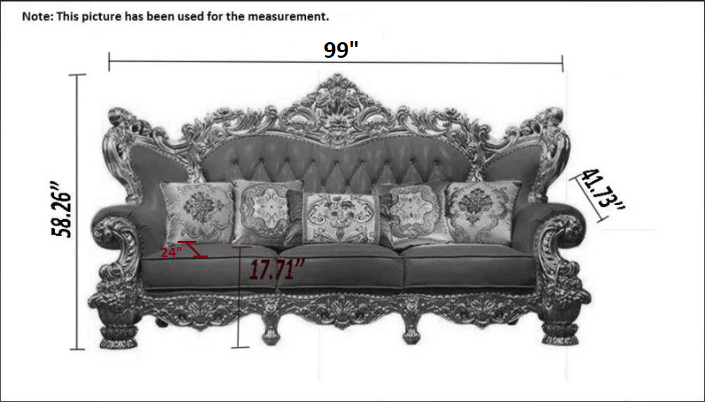 European Leather Sofa Set