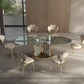 Butterfly Design Marble Dining Table Set / Ruchi
