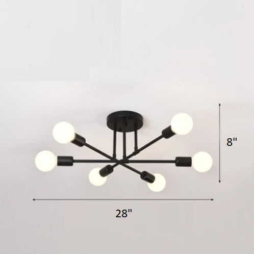 Antique Flush Mount Style Chandelier Ceiling Lamp / Ruchi