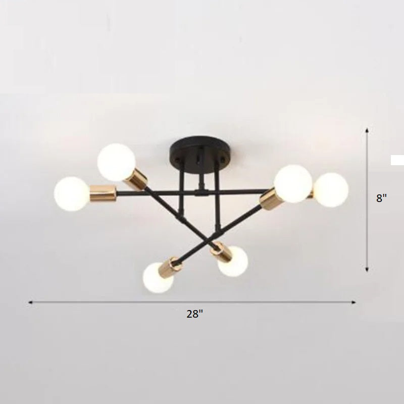 Antique Flush Mount Style Chandelier Ceiling Lamp / Ruchi