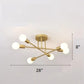 Antique Flush Mount Style Chandelier Ceiling Lamp / Ruchi