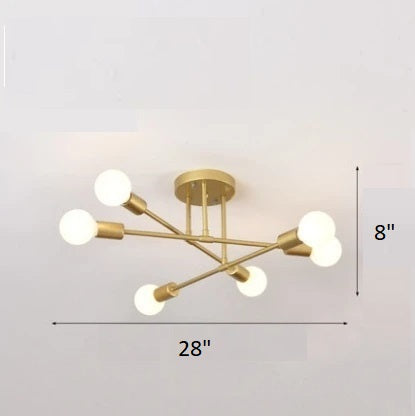 Antique Flush Mount Style Chandelier Ceiling Lamp / Ruchi