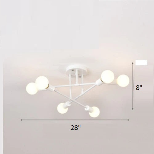 Antique Flush Mount Style Chandelier Ceiling Lamp / Ruchi