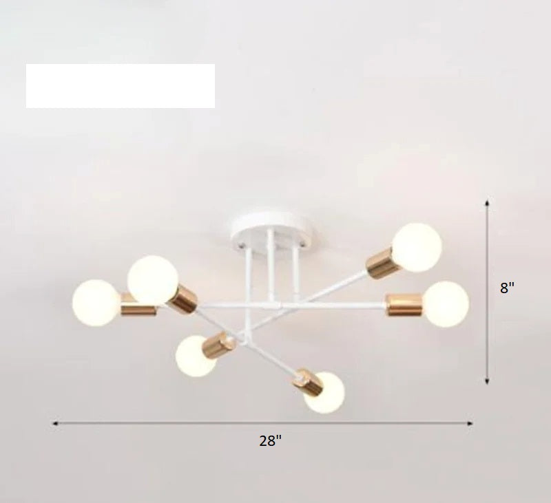 Antique Flush Mount Style Chandelier Ceiling Lamp / Ruchi
