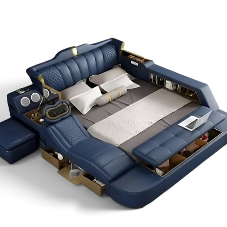 Multifunctional Smart Leather Bed With Massager / Ruchi
