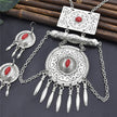 Vintage Afghani Necklace Set With Stone Carving / Ruchi
