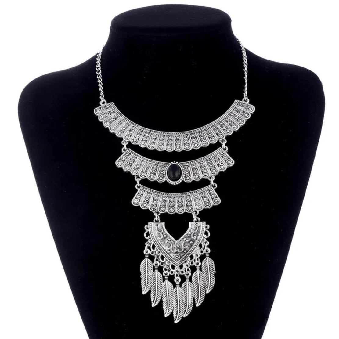 Vintage Tribal Multilayer Collar Metal Necklace / Ruchi