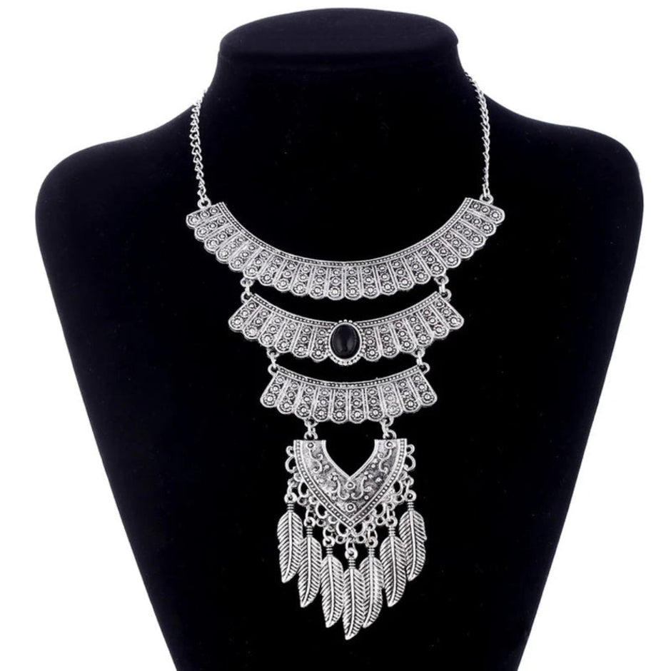 Vintage Tribal Multilayer Collar Metal Necklace / Ruchi