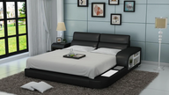 Modern LED Platform Leather Bed / Ruchi