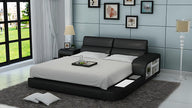 Modern LED Platform Leather Bed / Ruchi