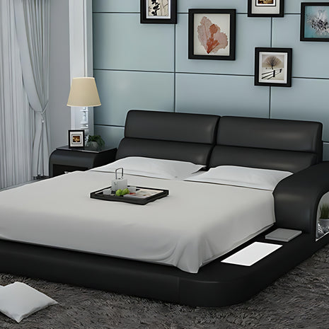 Modern LED Platform Leather Bed / Ruchi