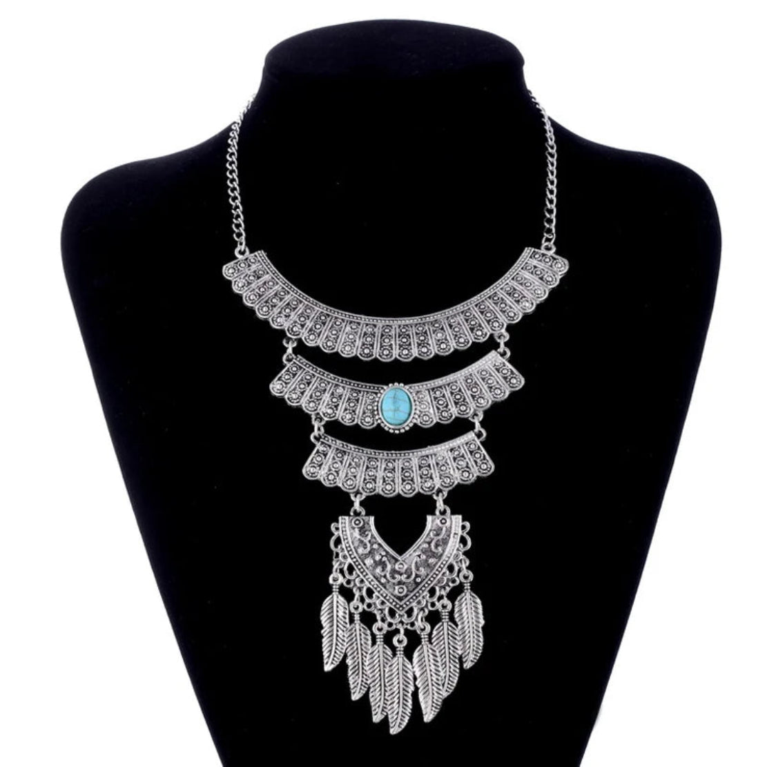 Vintage Tribal Multilayer Collar Metal Necklace / Ruchi