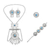 Vintage Afghani Necklace Set With Stone Carving / Ruchi