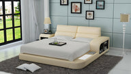 Modern LED Platform Leather Bed / Ruchi