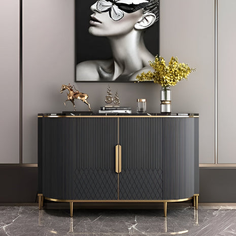Marble Top Buffet Table With Storage / Ruchi