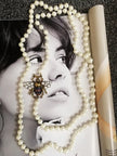 Bee Shaped Handmade Pearl Metal Necklace