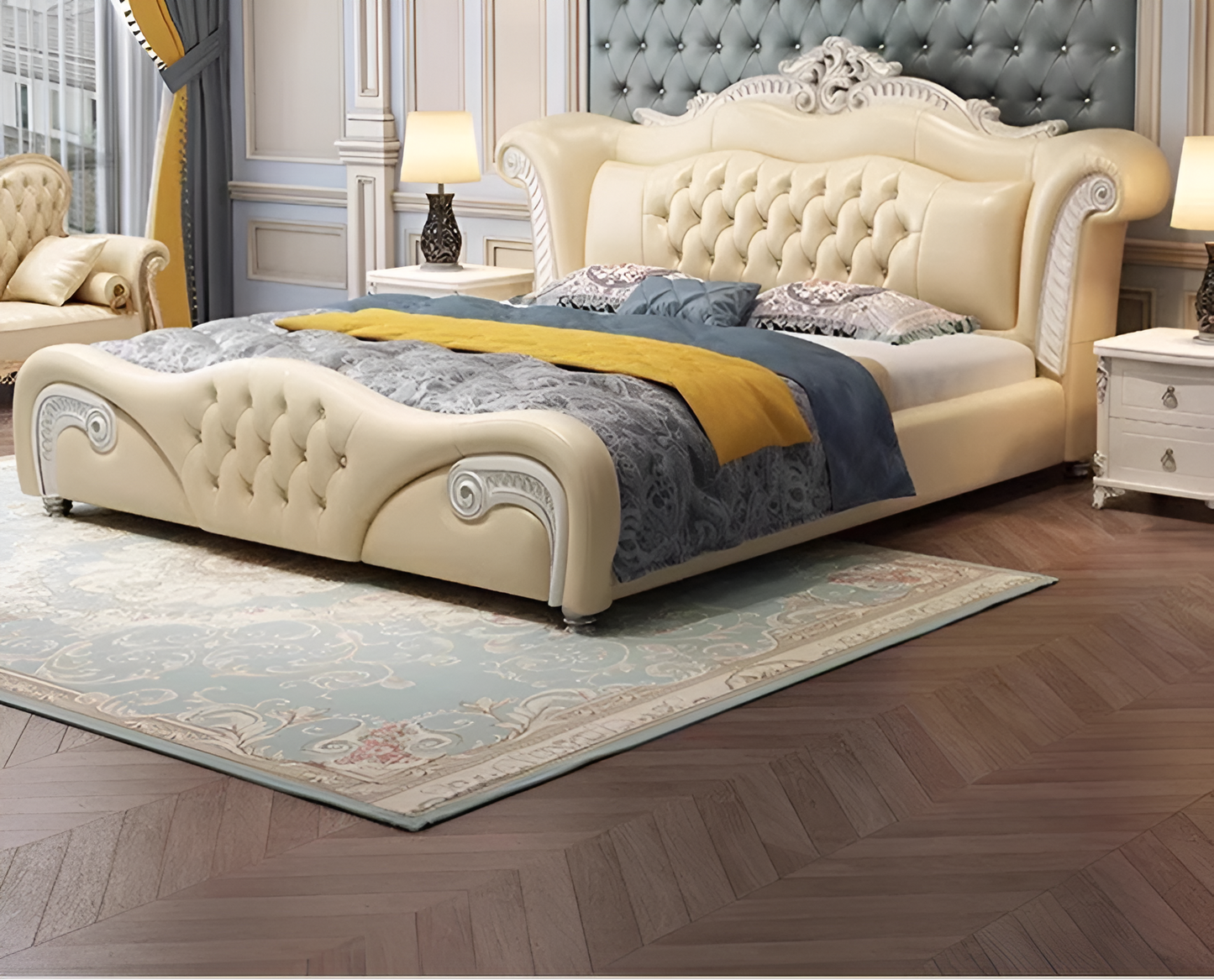 Royal European Leather Bed