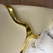 Crackle Design Leather Bed