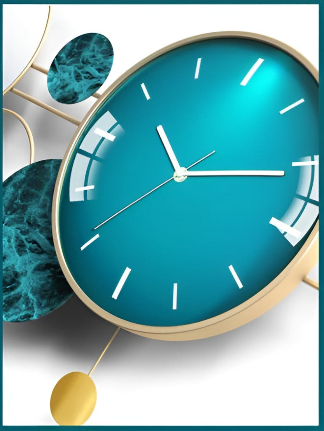 Modern Metal Wall Clock Decor / Ruchi