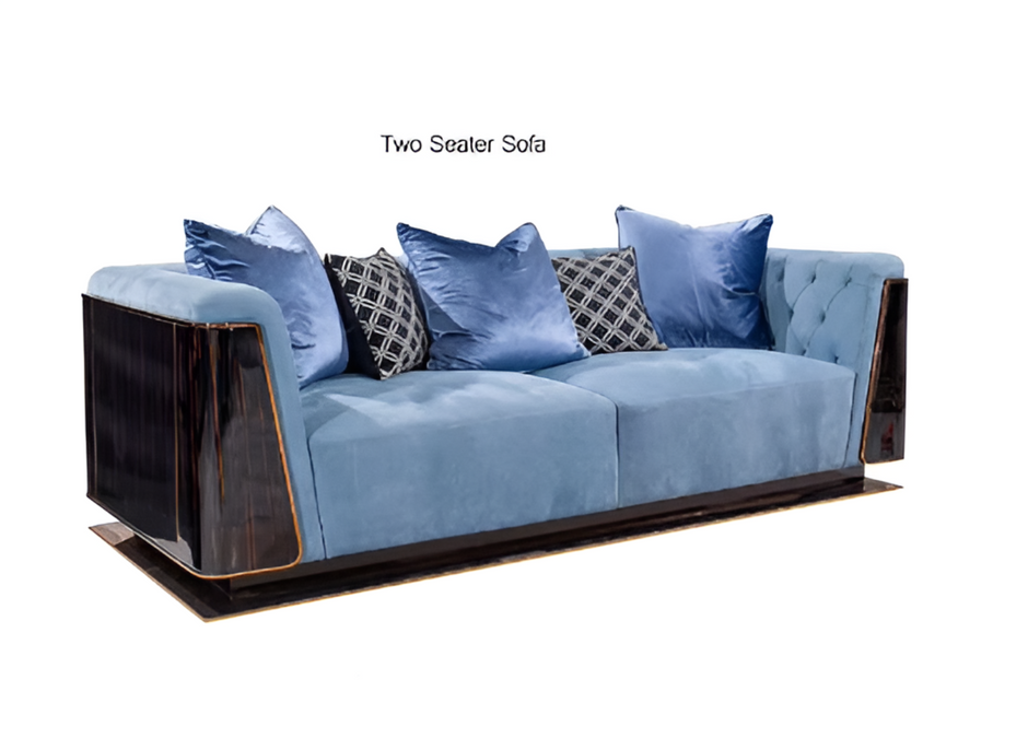 Modern Glossy Velvet Fabric Sofa Set