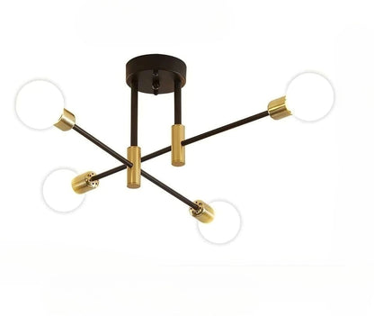 Black Semi Flush Mount Ceiling Lighting / Ruchi