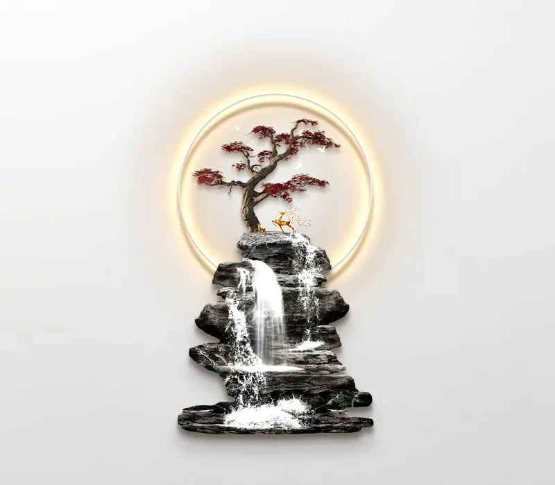 Modern Wall Lamp Painting With LED Light / Ruchi