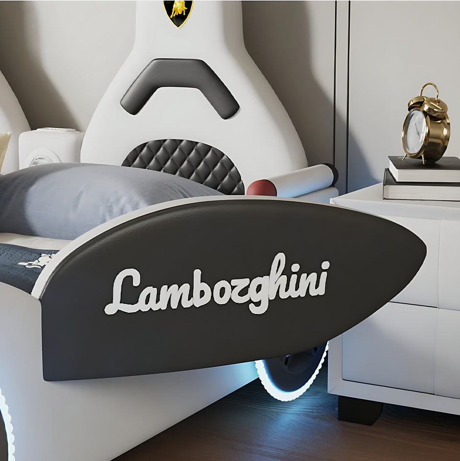 Car Theme Childrens LED Leather Bed / Ruchi
