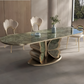 Butterfly Design Marble Dining Table Set