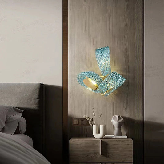 Peacock Feather Style Wall Pendant Lamp / Ruchi