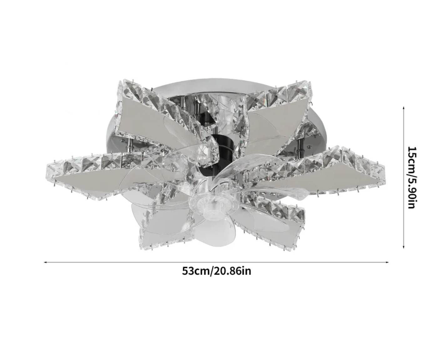 Modern Remote Control Ceiling Fan With LED Light / Ruchi