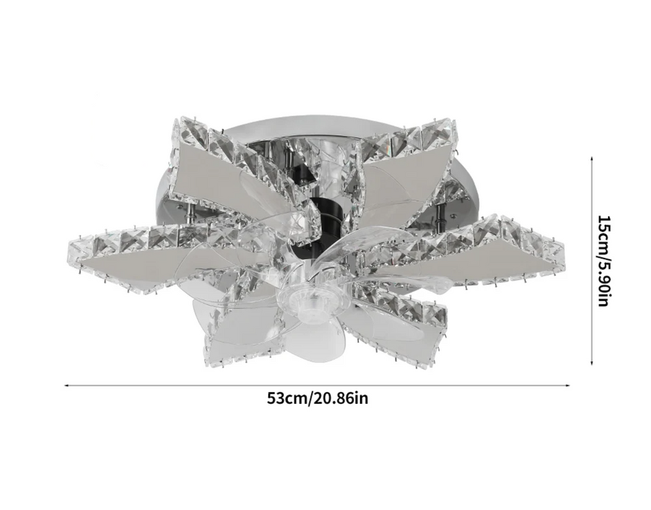Modern Remote Control Ceiling Fan With LED Light / Ruchi