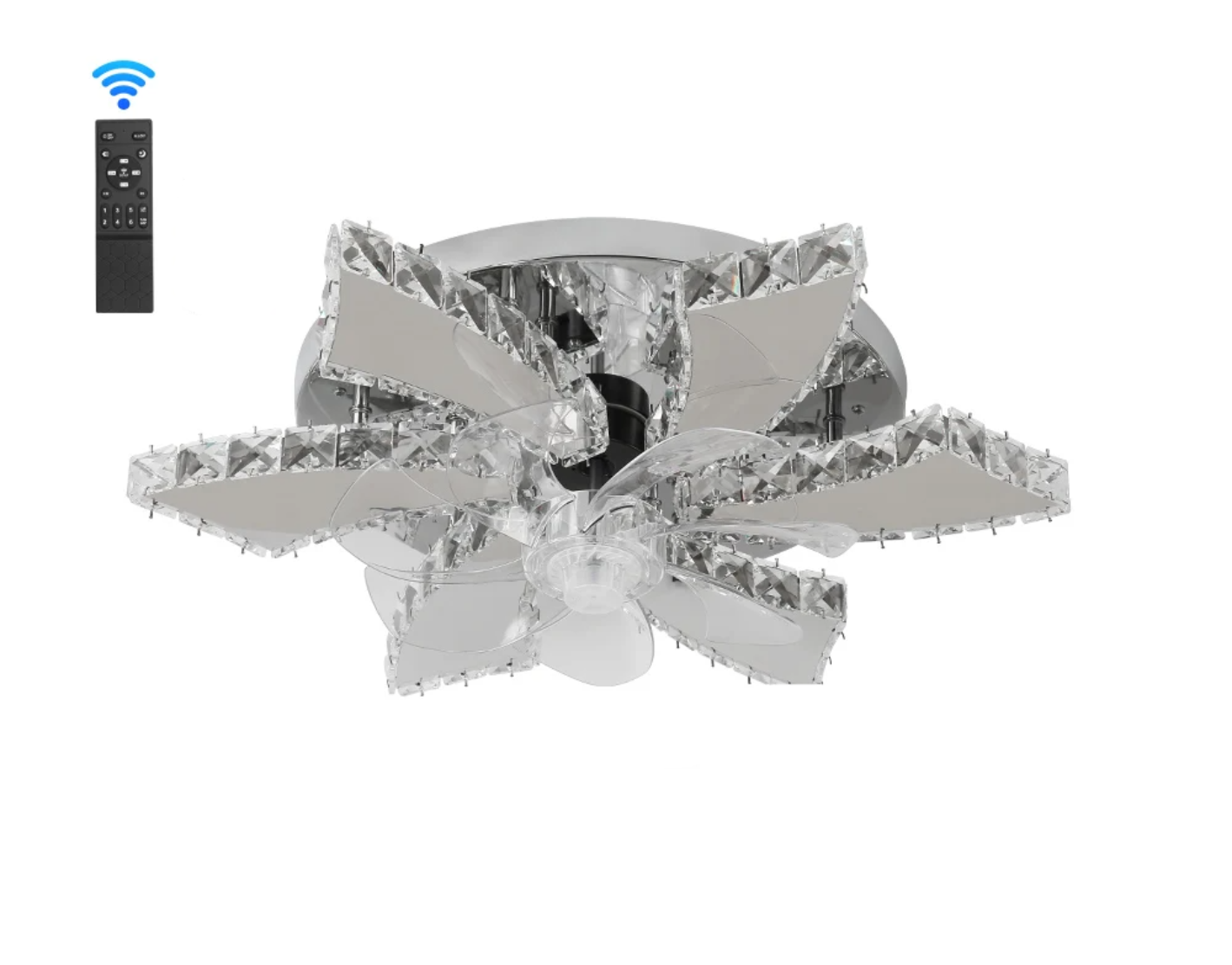 Modern Remote Control Ceiling Fan With LED Light