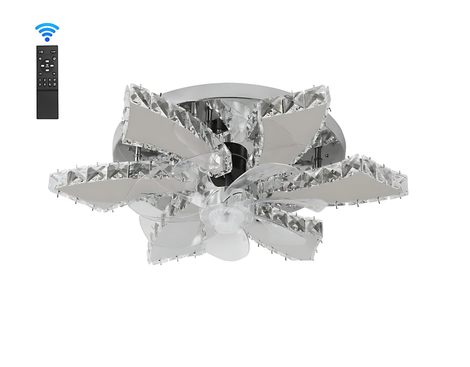 Modern Remote Control Ceiling Fan With LED Light / Ruchi