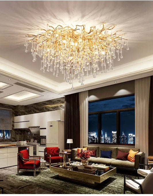 Luxury Crystal LED Ceiling Chandelier / Ruchi