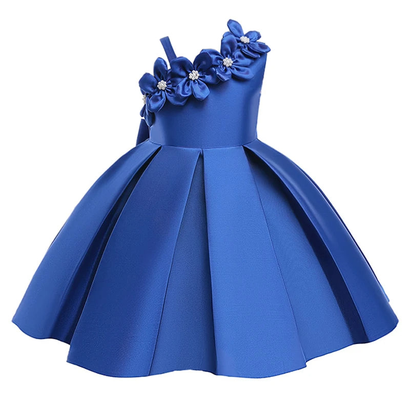 Modern Princess Flower Decorated Kids Party Wear / Ruchi