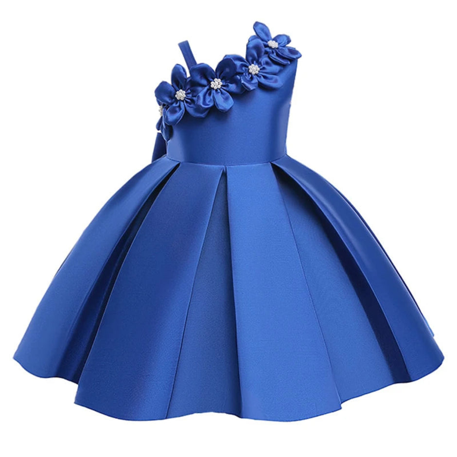 Modern Princess Flower Decorated Kids Party Wear / Ruchi