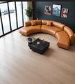 Semi Circular Sectional Leather Sofa / Ruchi