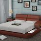 Modern LED Platform Leather Bed / Ruchi