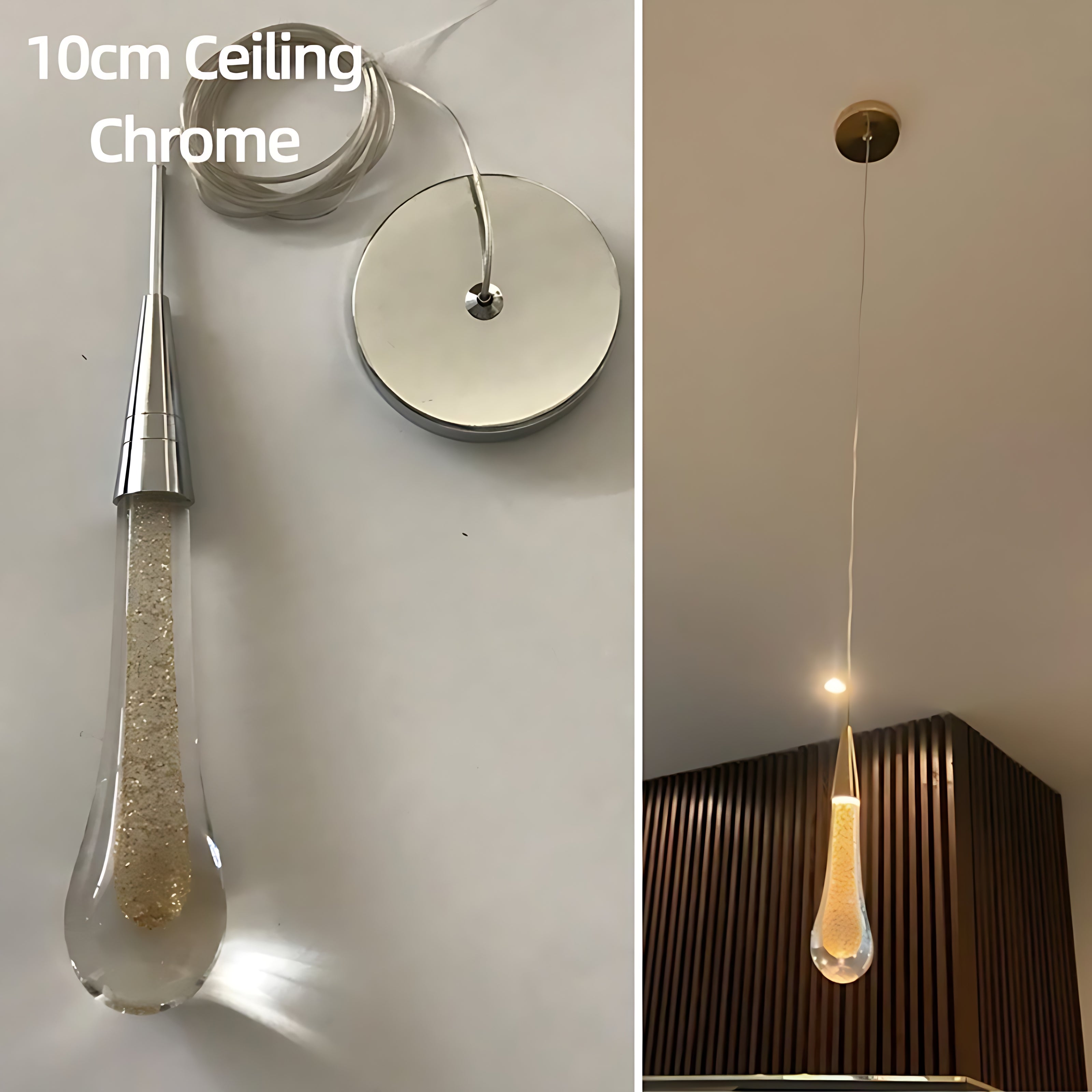 Crystal Raindrop Modern LED Pendant Light / Ruchi