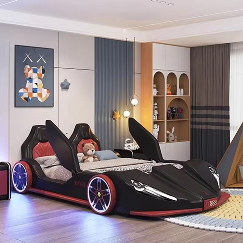 Kids' LED Leather Car Bed / Ruchi