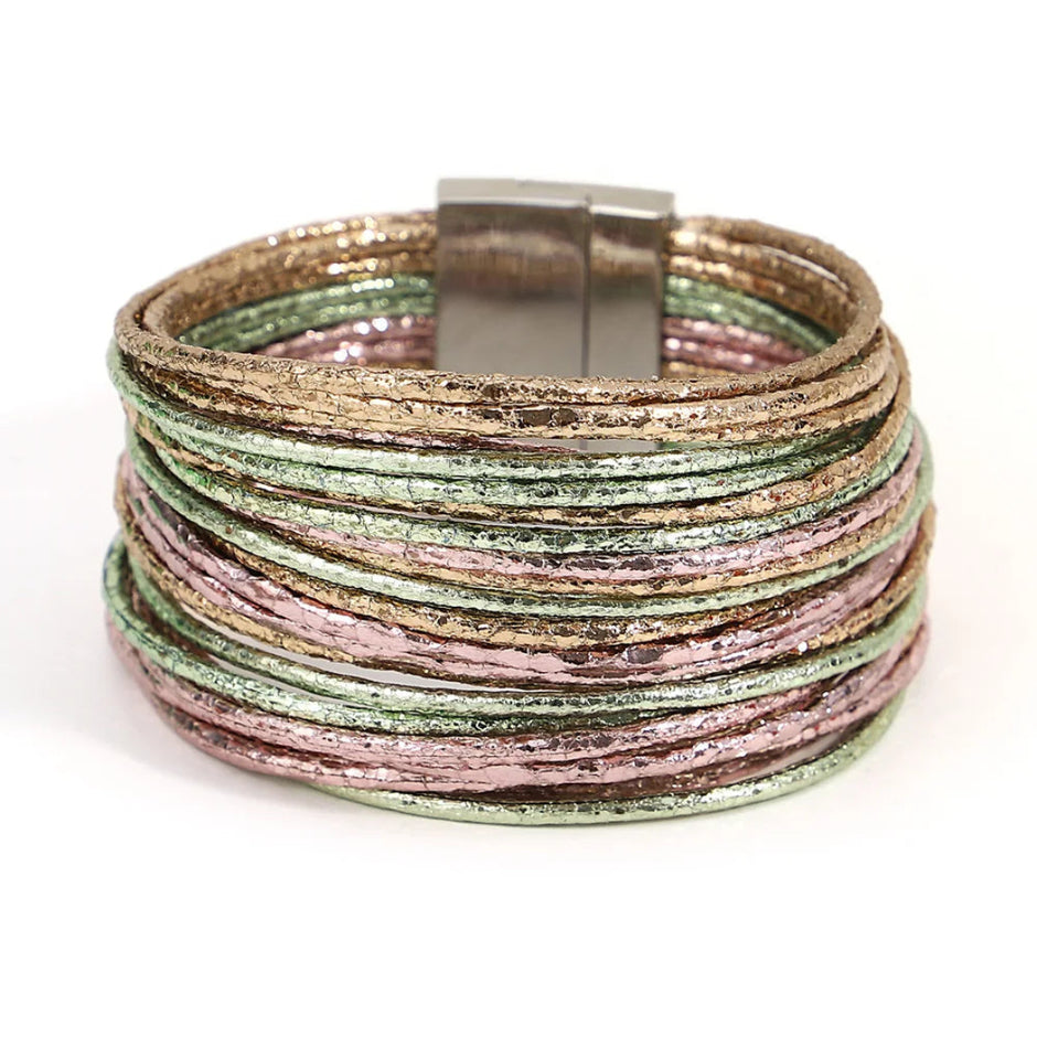 Glittery Leather Bracelet For Women